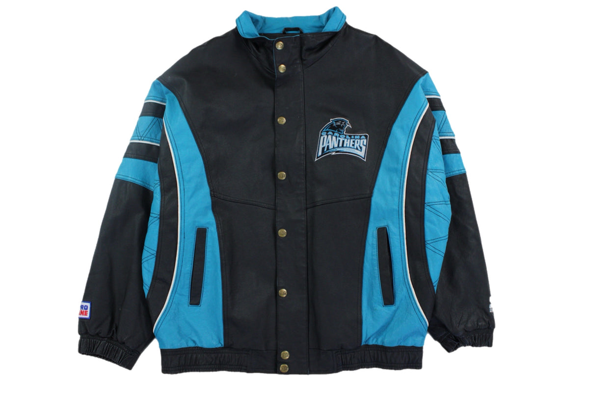 Vintage 90s Carolina Panthers Starter Leather Jacket – Thrifthood