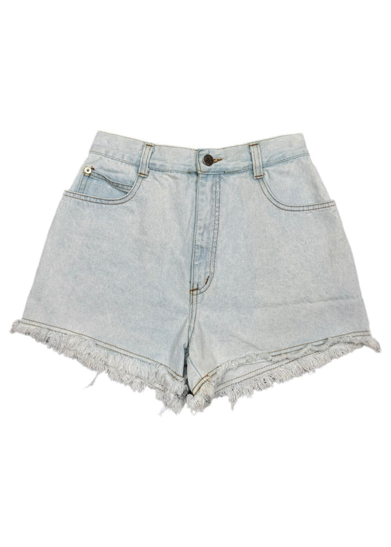 90's steel denim shorts