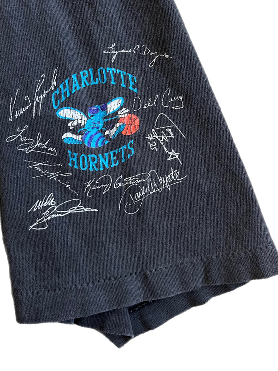 1993 charlotte hornets shattered backboard nba tee