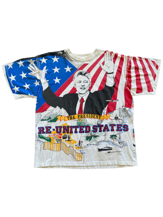 1993 bill clinton re-united states tee