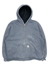 00's carhartt thermal lined zip up hoodie