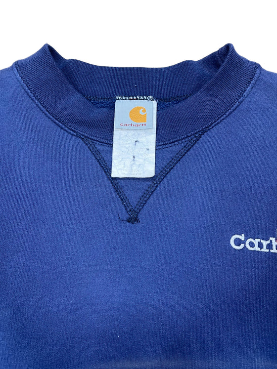90's carhartt enbroidered sweatshirt