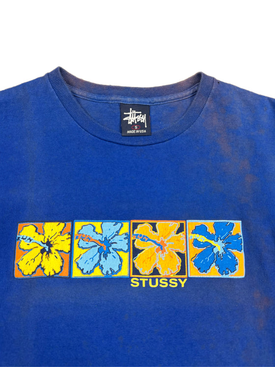 90's stussy flower tee