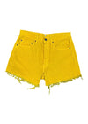 90's yellow levi's shorts