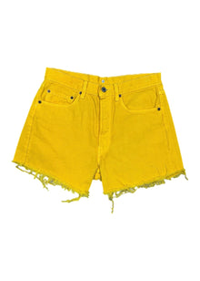  90's yellow levi's shorts