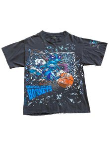  1993 charlotte hornets shattered backboard nba tee