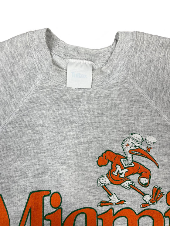 90's university of miami hurricanes crane sweatshirt