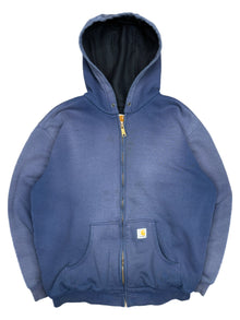  00's carhartt thermal lined zip up hoodie