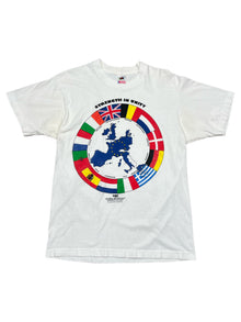  1991 strength in unity flag map tee