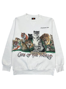  1992 cats of the world cincinnati zoo sweatshirt