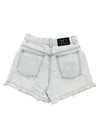 90's steel denim shorts