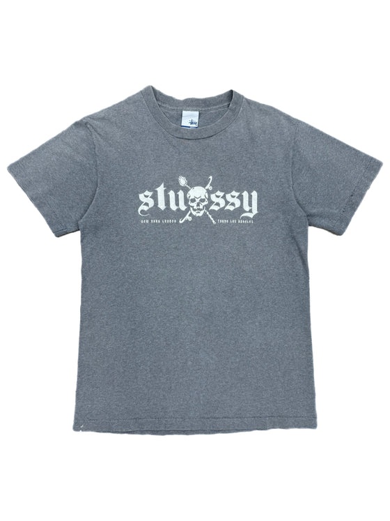 00's stussy skull tee