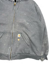 00's carhartt thermal lined zip up hoodie