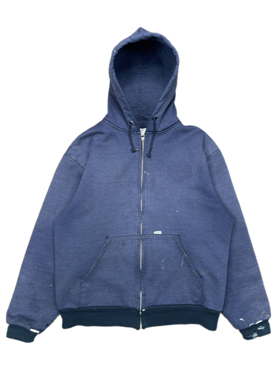 90's carhartt thermal lined zip up hoodie (broken zipper)