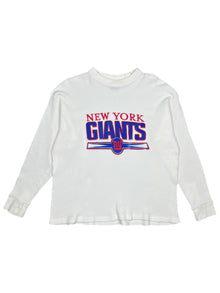  90's new york giants waffle knit l/s tee