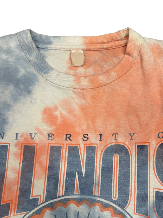 90's university of illinois tie-dye tee