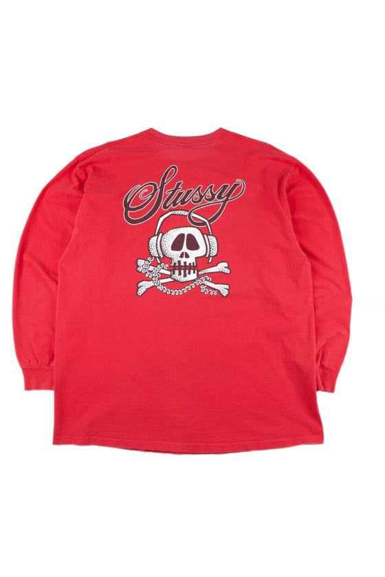 Vintage 90s Stussy Skull longsleeve tee