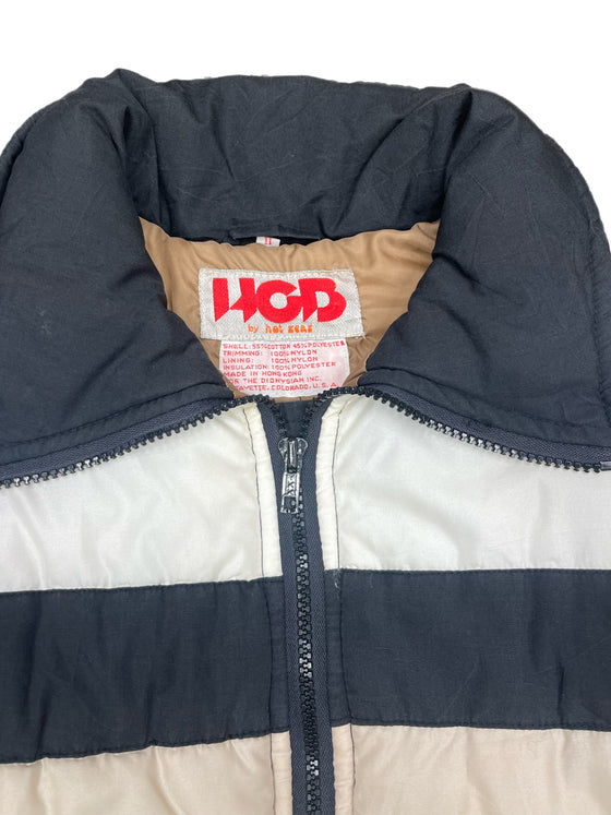 90's striped puffer jacket
