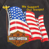 1991 Harley Davidson We Support Our Troops Flag Tee