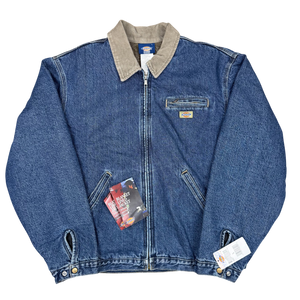 2001 Dickies Denim Detroit Heavy Zip Up Jacket