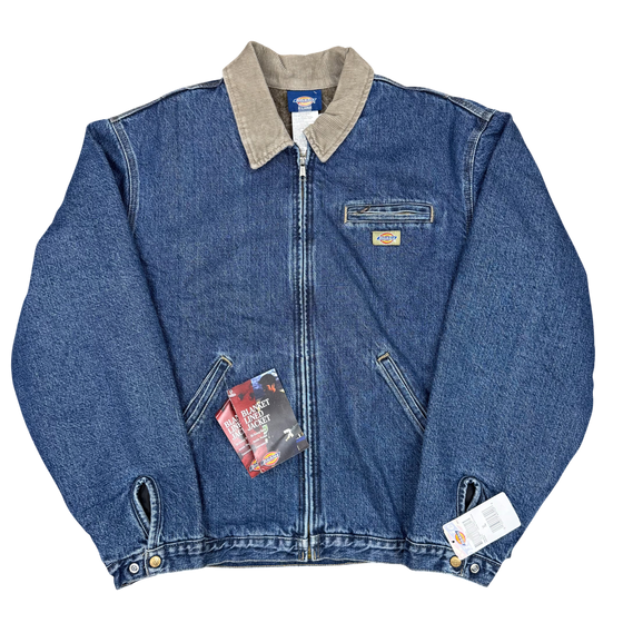 2001 Dickies Denim Detroit Heavy Zip Up Jacket