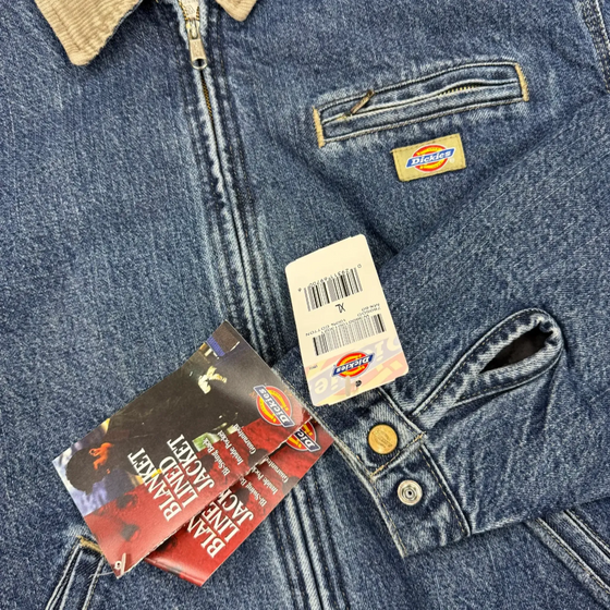 2001 Dickies Denim Detroit Heavy Zip Up Jacket