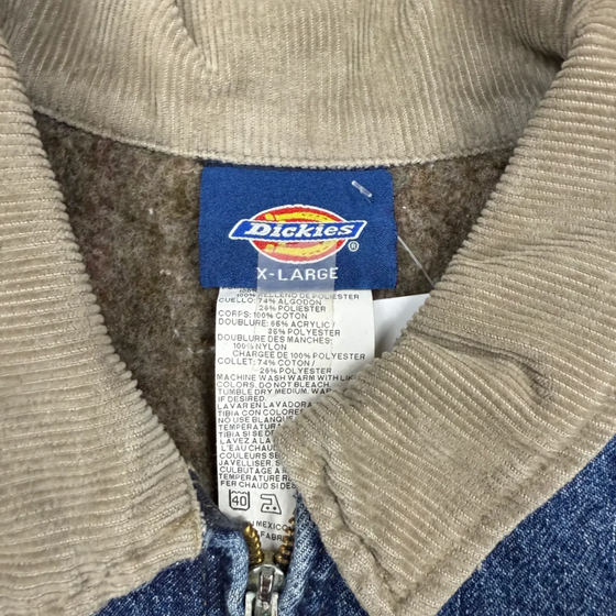 2001 Dickies Denim Detroit Heavy Zip Up Jacket