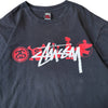 90s Stussy Red and White Graphic Tee