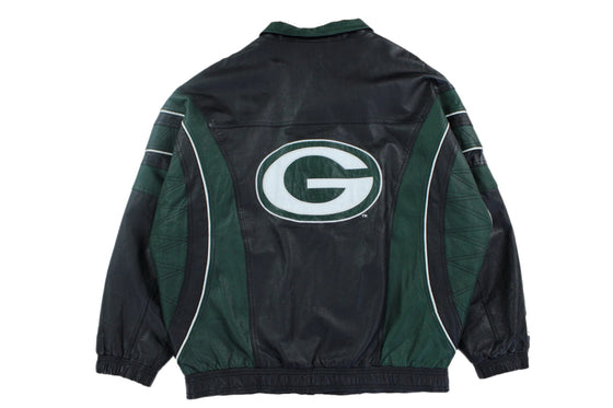 90s Green Bay Packers Starter Leather Jacket
