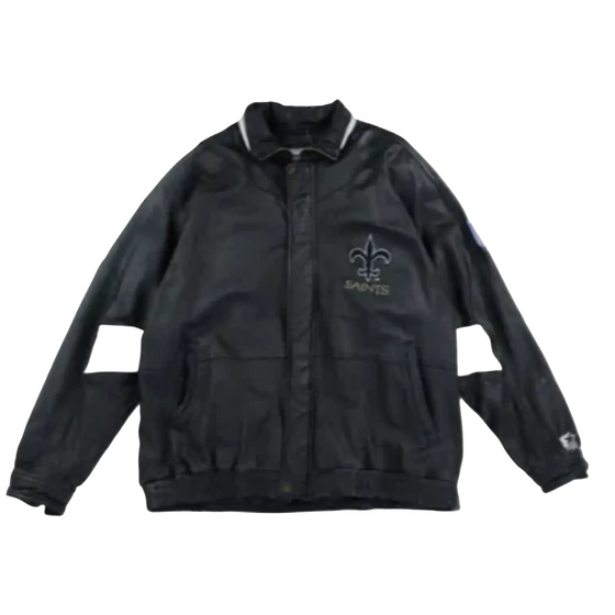 Vintage 90s new orleans saints starter leather jacket