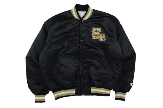 90s new orleans saints satin jacket