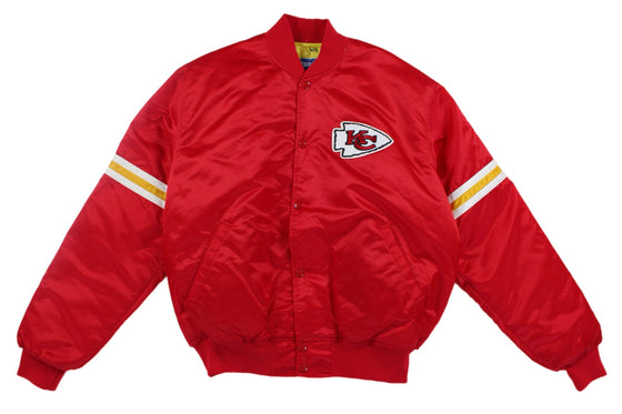 90s kansas city chiefs starter satin jacket