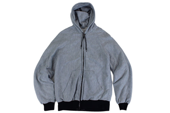 70s zip-up thermal lined hoodie