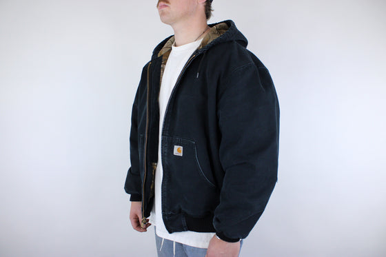 2000s carhartt  hooded realtree camo lined jacket