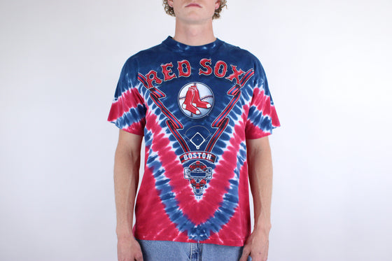 90s boston redsox tie dye tee