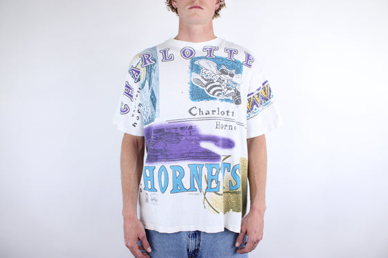 1992 charlotte hornets aop tee