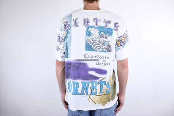 1992 charlotte hornets aop tee