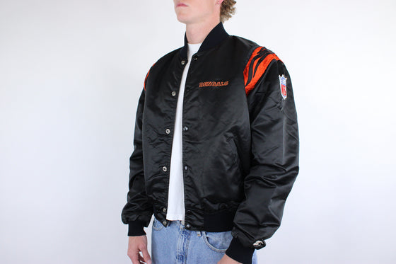 90s cincinnati bengals starter satin jacket