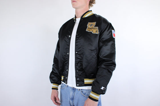 90s new orleans saints satin jacket