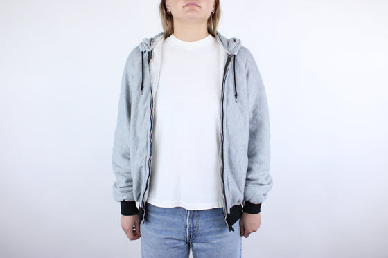 70s zip-up thermal lined hoodie