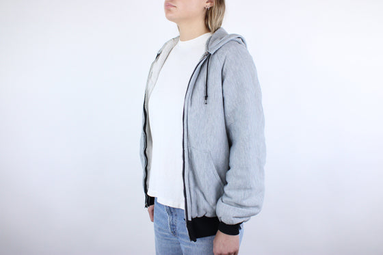 70s zip-up thermal lined hoodie