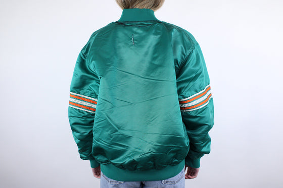 90s miami dolphins satin jacket