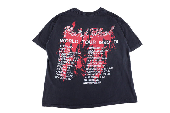 1991 poison world tour tee