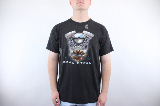1989 harley davidson 3d emblem tee