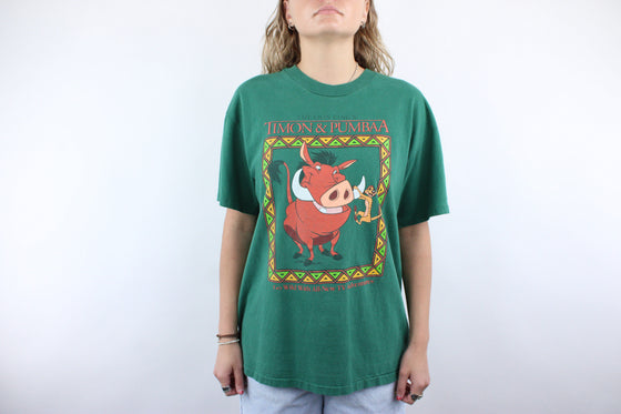 Vintage 90s disney's lion king timon and pumba tee