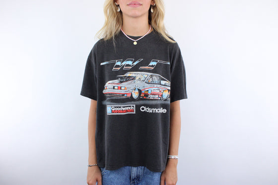 Vintage 1986 warren johnson racing tee