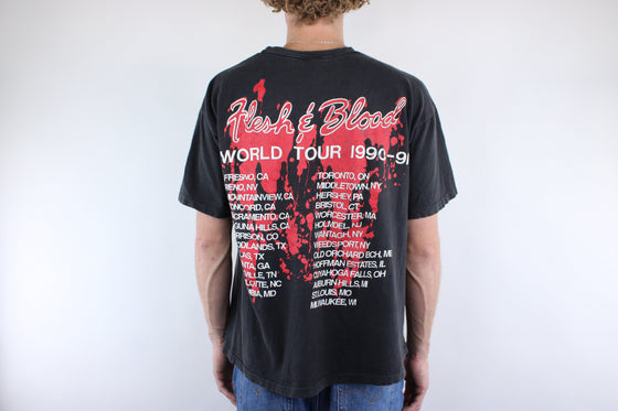 1991 poison world tour tee