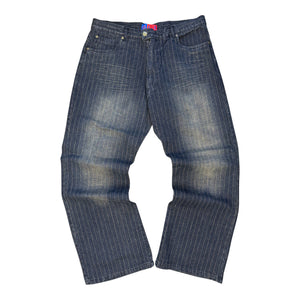Y2K Striped Denim Baggy Pant