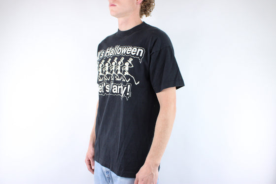 90s halloween party glow in the dark tee