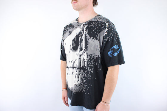 1992 liquid blue skull big print tee